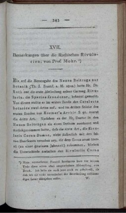 XVII. Bemerkungen über die Rothischen Rivularien.