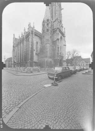 Mühlhausen. Marienkirche (Thomas-Müntzer-Gedenkstätte, Baubeginn 14. Jh.). Ansicht von Nordwest