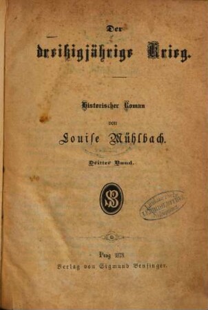 Der dreissigjährige Krieg : Historischer Roman von Louise Mühlbach. 3