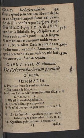Caput VIII. & ultimum.