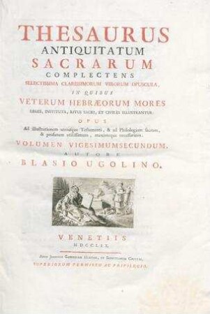In: Thesaurus Antiquitatum Sacrarum ; Band 22