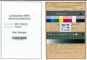 Entnazifizierung Wilhelm Krei, geb. 04.03.1891 ()