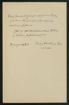 Belegungen Wintersemester 1910/1911