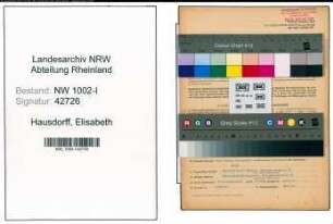 Entnazifizierung Elisabeth Hausdorff, geb. 26.04.1911 (Sachbearbeiterin)