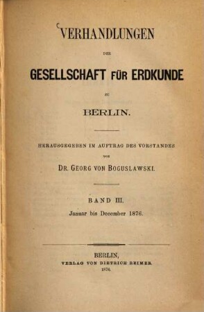 Verhandlungen. 3. 1876, Jan. - Dez.
