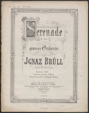 Serenade E-dur : für gr. Orchester ; op. 36
