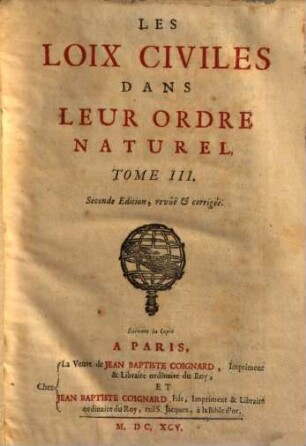 Les loix civiles dans leur ordre naturel, 3