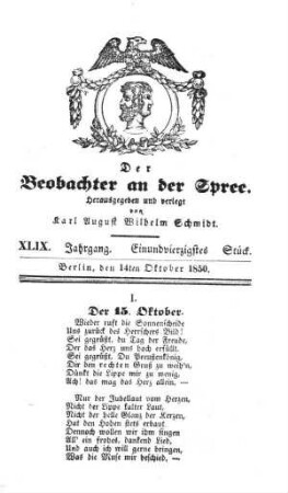41. Stueck, 14. Oktober 1850