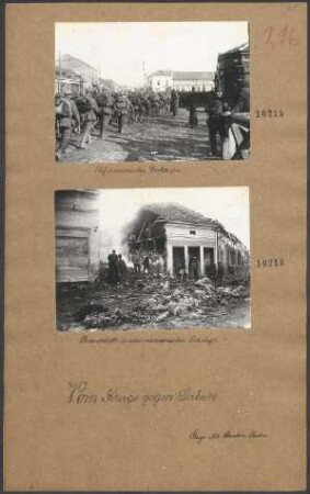 Brandstätte in einer mazedonischen Ortschaft