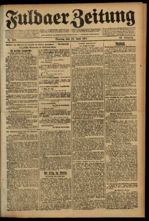Ausgabe vom Montag, den 25. Juni 1917.