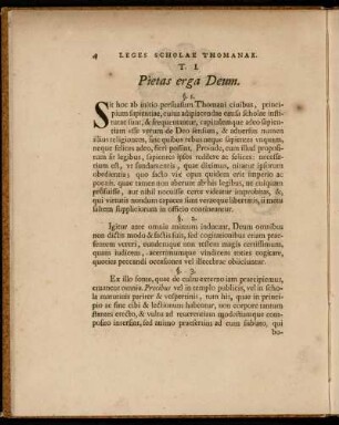 T. I. Pietas erga Deum