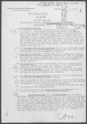 Wippingen-Lautern: Inspektionsbericht 1965