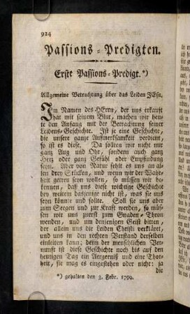 924-994, Passions-Predigten