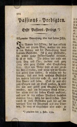 924-994, Passions-Predigten
