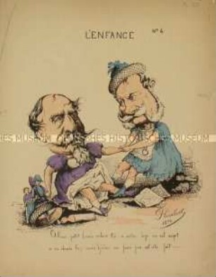 L'enfance (4) - Karikatur auf Napoleon III. und Wilhelm I.