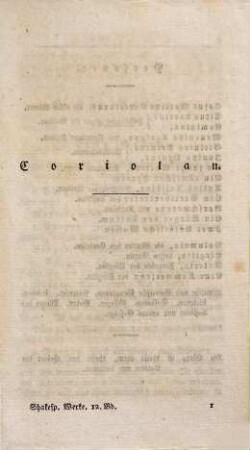 Shakespear's dramatische Werke, Zwölfter Band. Coriolan. Troilus und Kressida
