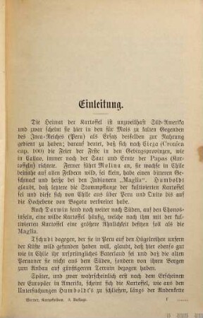 Der Kartoffelbau nach seinem jetzigen rationellen Standpunkte : Von Hugo Werner