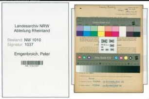 Entnazifizierung Peter Emgenbroich , geb. 01.05.1901 (Bauunternehmer)