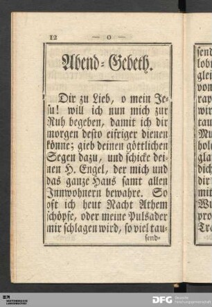 Abendgebeth.