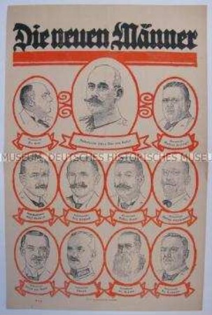Illustrierter Sonderdruck mit Abbildungen der Mitglieder des Kabinetts von Prinz Max von Baden
