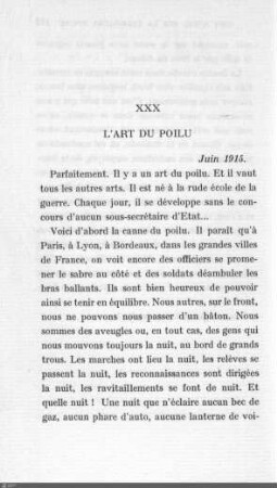 XXX. L'art du poilu