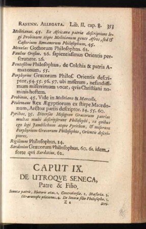 Caput IX. De Utroque Seneca, Patre & Filio