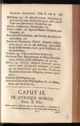 Caput IX. De Utroque Seneca, Patre & Filio