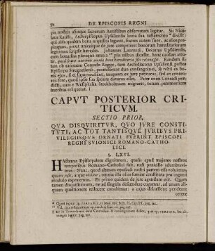 Caput Posterior Criticum.
