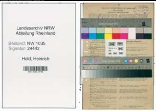 Entnazifizierung Heinrich Hold , geb. 25.02.1883 (Steiger)