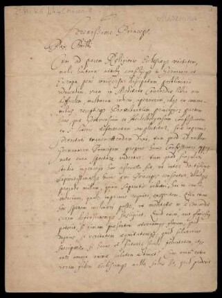 Brief von Jacob Masen an Unbekannt