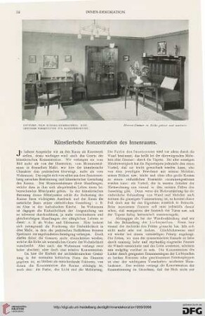 Künstlerische Konzentration des Innenraums