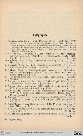 Autographen (Nr.1-399)