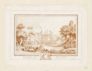 Flusslandschaft mit Angler