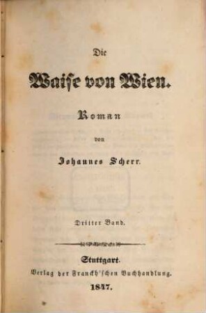 Die Waise von Wien, 3