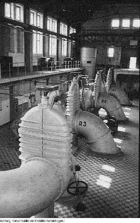 Dresden, Kaditz. Kläranlage Kaditz, Mai 1956