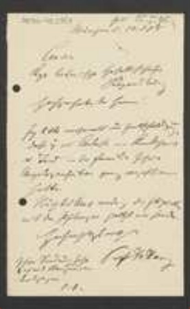 Brief von Carl Otto Harz an Regensburgische Botanische Gesellschaft