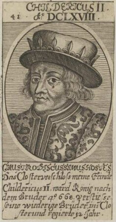 Bildnis des Childericus II., König des Fränkischen Reiches