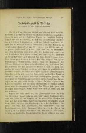 Sozialpädagogische Beiträge