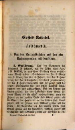 Dr. Carl Wilh. Dempp's Taschenbuch für angehende Maurer-, Steinmetz-, Zimmermeister, Mühlärzte, Bauhandwerker überhaupt, Werkmeister und Paliere : enthaltend: die im Bauwesen vorkommenden Maße und Gewichte, Flächen- und Körperberechnungen ..., 1. Theil. enthaltend: Die Arithmetik (Decimalbrüche, Quadrat- und Kubikwurzel, Proportionen) ; die Lehre vom Maß und Gewicht ; Geometrie, Flächen- und Körperberechnung ; die Gesetze der Mecha nik und der Baumaschinen, der Wasserkräfte und Triebwerke, der Festigkeit der Baumaterialien ... mit besonderer Berücksichtigung der auf das Meisterexamen sich vorbereitenden Bauhandwerker ; Gänzlich umgearbeitet von Heinrich Grebenau