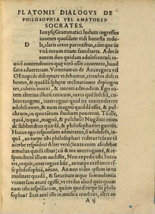 Platōnōs Erastai, Ē Peri Philosophias : = Platonis Dialogvs De Philosophia Vel Amatores