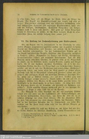 VI. Die Stellung der Tuchmacherinnung zum Stadtregiment