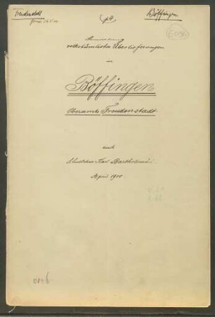 Konferenzaufsatz Böffingen OA Freudenstadt I