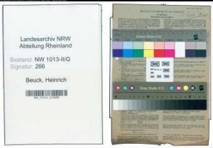 Entnazifizierung Heinrich Beuck , geb. 10.11.1905 (Sprengmeister)