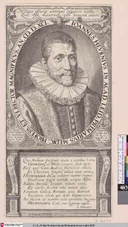 [Johannes Heurnius, Professor der Medizin in Leiden; Heurnius, Johannes, professor of medicine at Leiden]