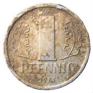 Fundmünze, Pfennig, 1981