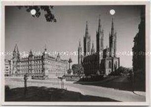 Wiesbaden, Rathaus und Marktkirche
