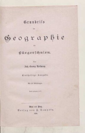 Grundriss der Geographie für Bürgerschulen