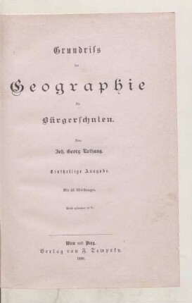 Grundriss der Geographie für Bürgerschulen