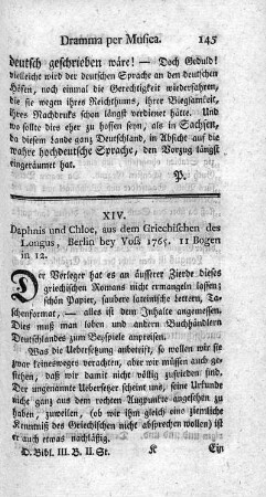 Daphnis und Chloe.