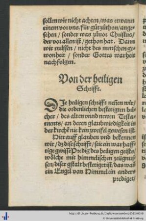 Von der heiligen Schrifft.